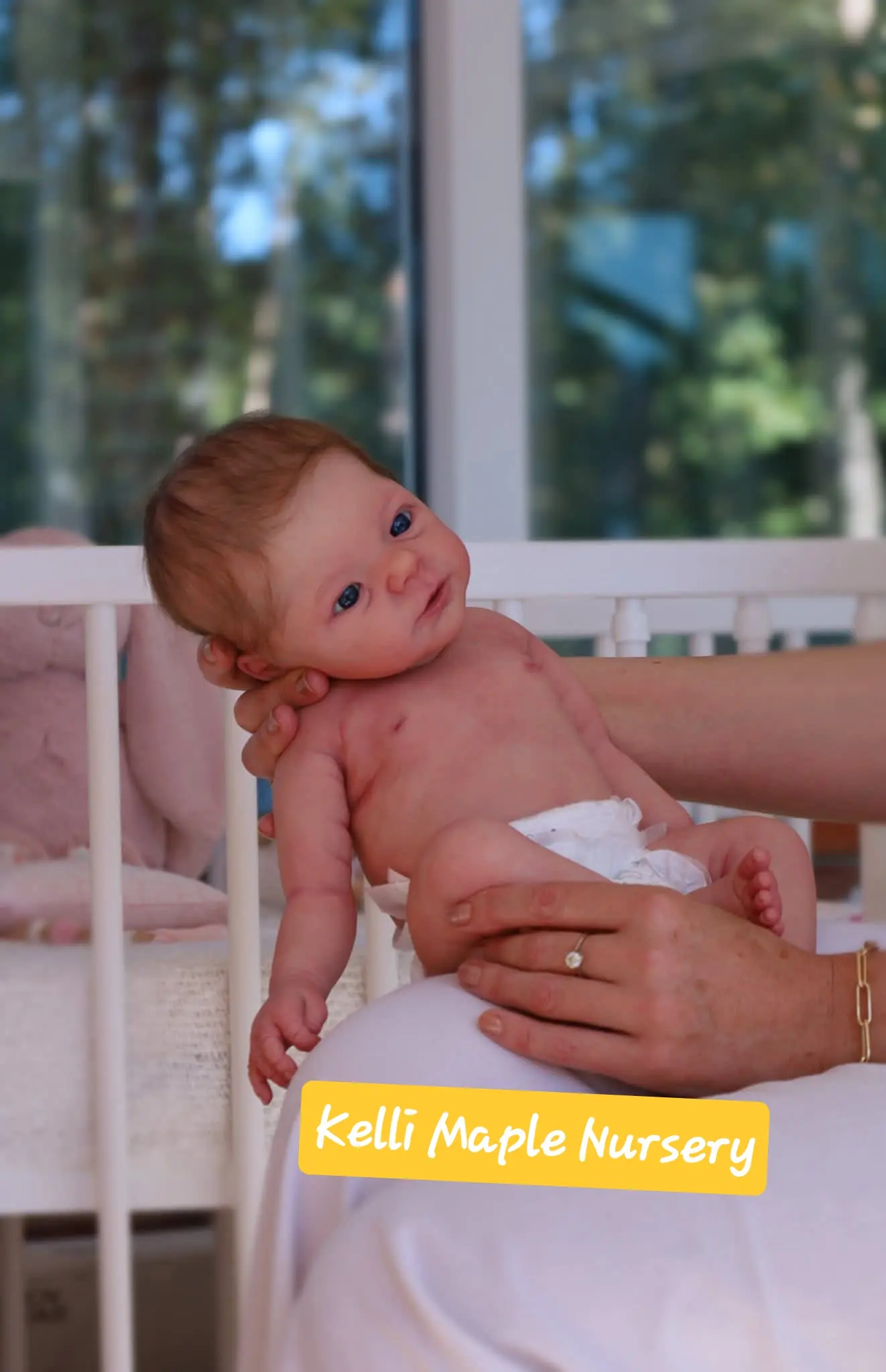 Beanie lifelike full body silicone doll with open mouth Joanna Kazmierczak