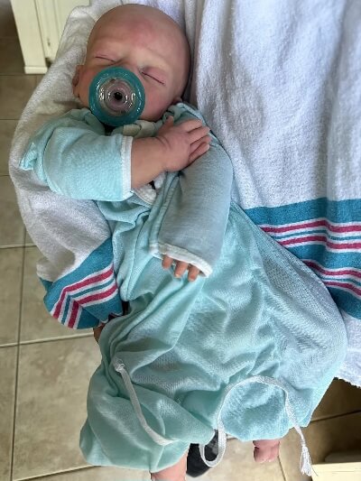 Eden — 20" Full Body Silicone Reborn Baby Boy - Alternate View