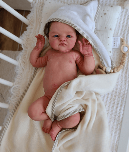 Marina 19 Inch Full Body Silicone Drink and Wet Reborn Girl - Handcrafted Reborn Doll