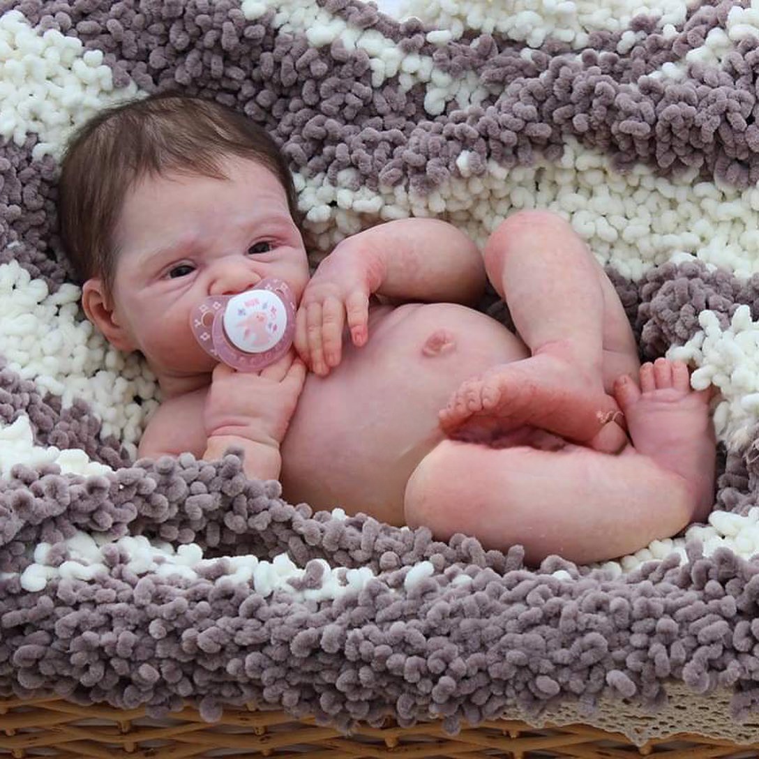 Baby June, Awake Full Body Silicone Reborn Baby Girl - Handcrafted Reborn Doll
